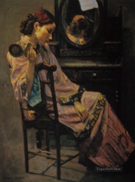 午後のデート 中国人チェン・イーフェイの女の子 Oil Paintings